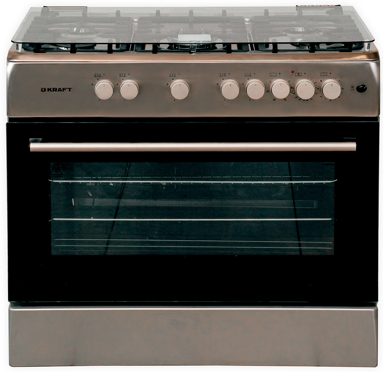 Изображение товара Комбинированная плита Kraft KF-FSK9407AEXI с духовкой и газовыми конфорками