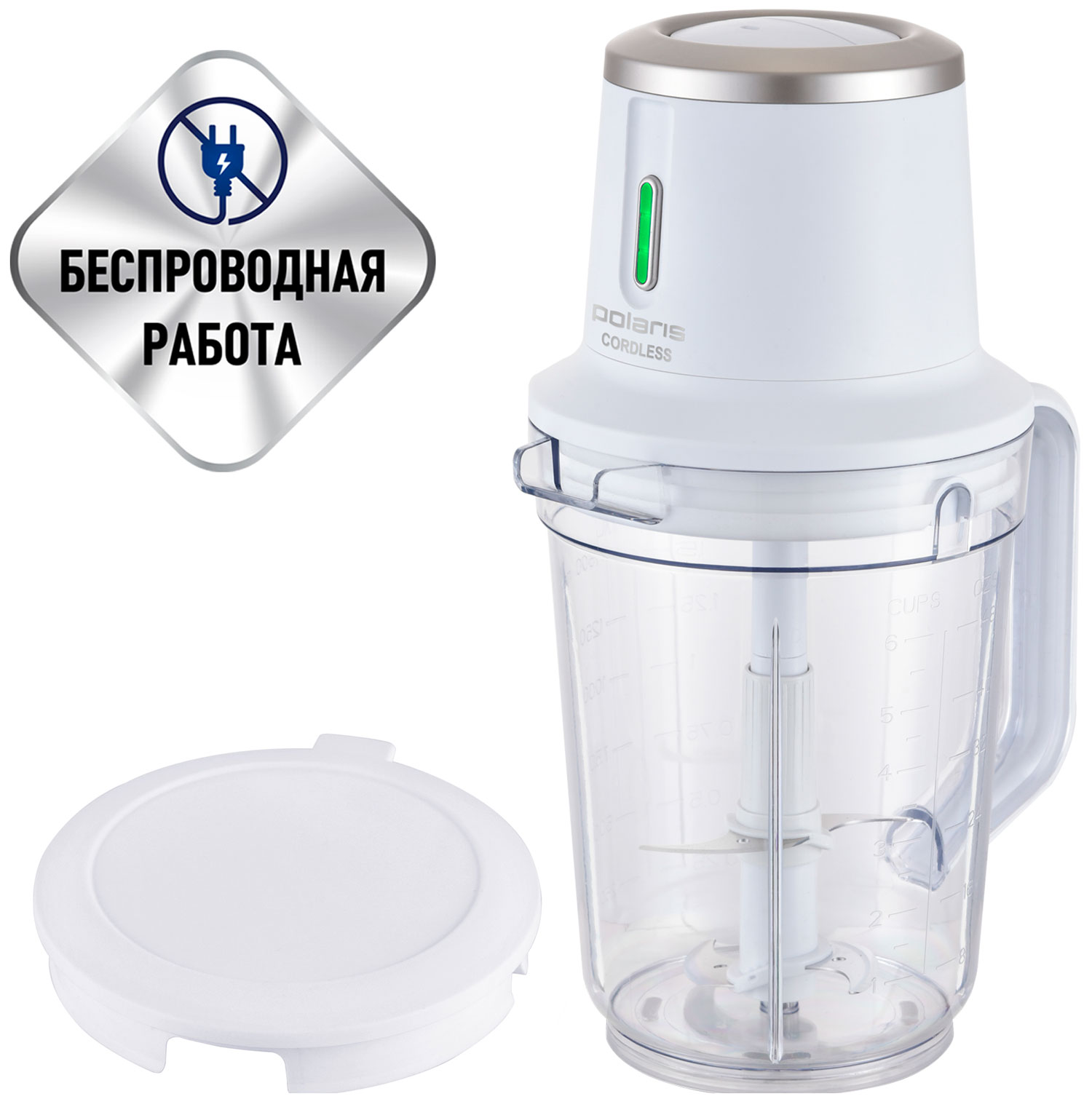 

Блендер стационарный Polaris PTB 0435 CordLess белый