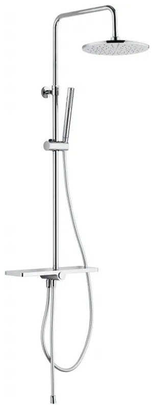 Изображение товара Душевая стойка Aquanet Pragmatic R AF430-70-R-C, с полочкой хром (AF430-70-R-C)