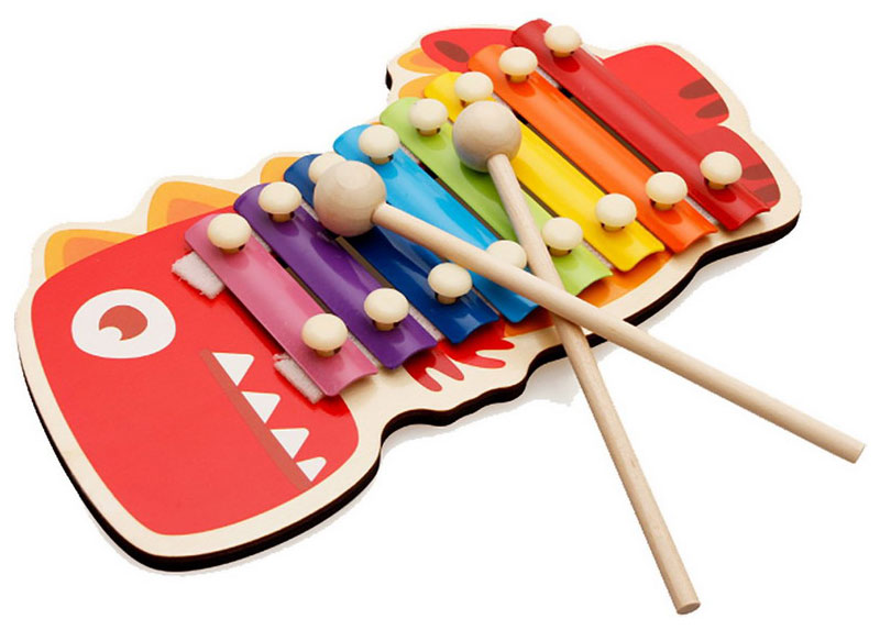 Игрушка деревянная развивающая Lats Ксилофон модель 2 игрушечный ксилофон монтессори 8 уровней развивающая деревянная игрушка ксилофон в виде восьми записей детская музыкальная книга