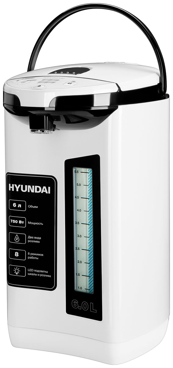 Изображение товара Термопот Hyundai HYTP-4850 6л 750Вт белый черный с функциями защиты