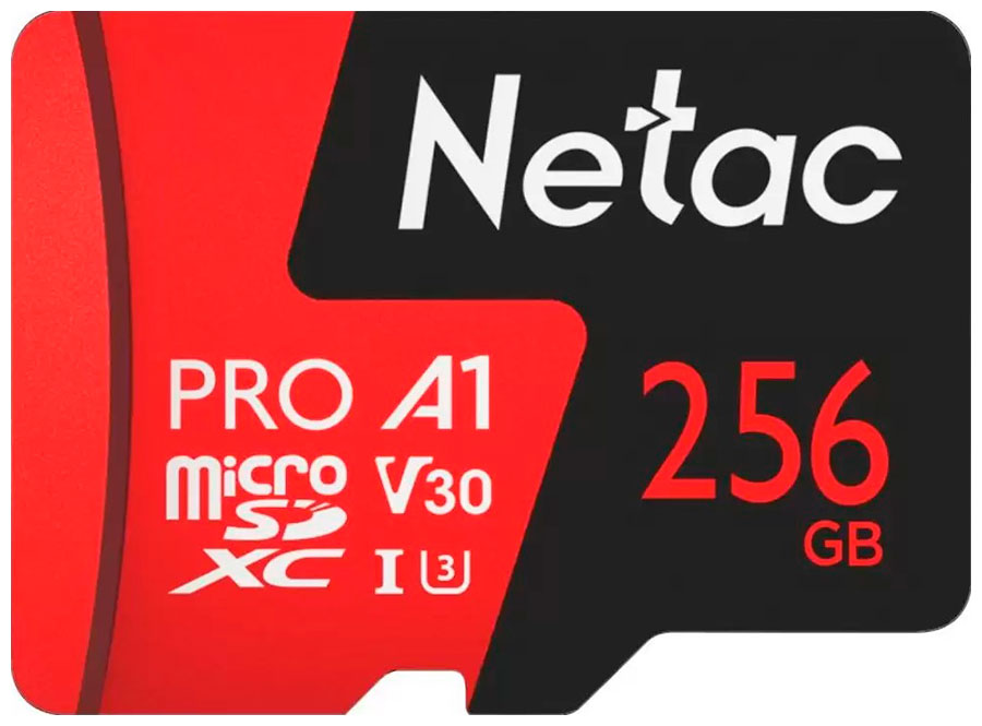 Изображение товара Карта памяти Netac microSDXC 256Gb Class10 P500 Extreme Pro adapter Изображение товара Карта памяти Netac microSDXC 256Gb Class10 P500 Extreme Pro adapter