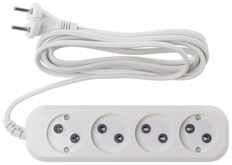 

Сетевой удлинитель Buro BU-PSL4.5/W 5м 4 розетки белый