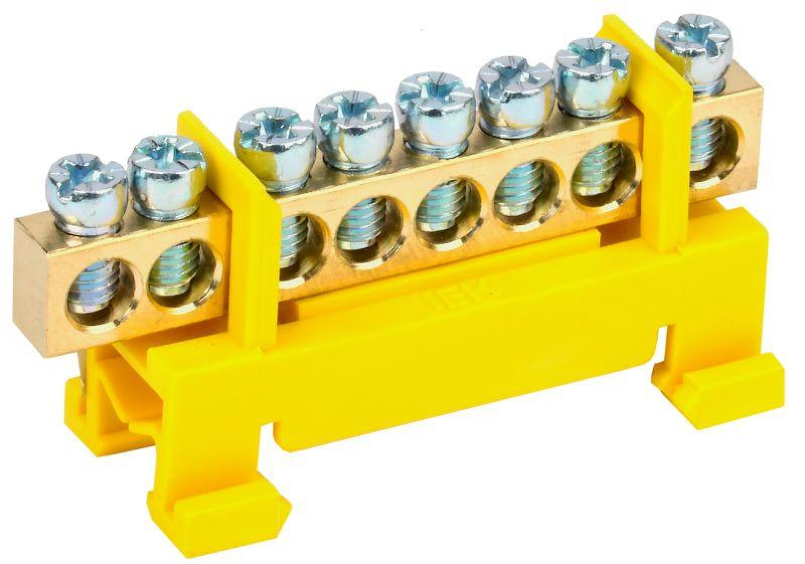 Изображение товара Шина PE земля IEK на DIN-изоляции Стойка ШНИ-6х9-8-С-Ж надежное заземление