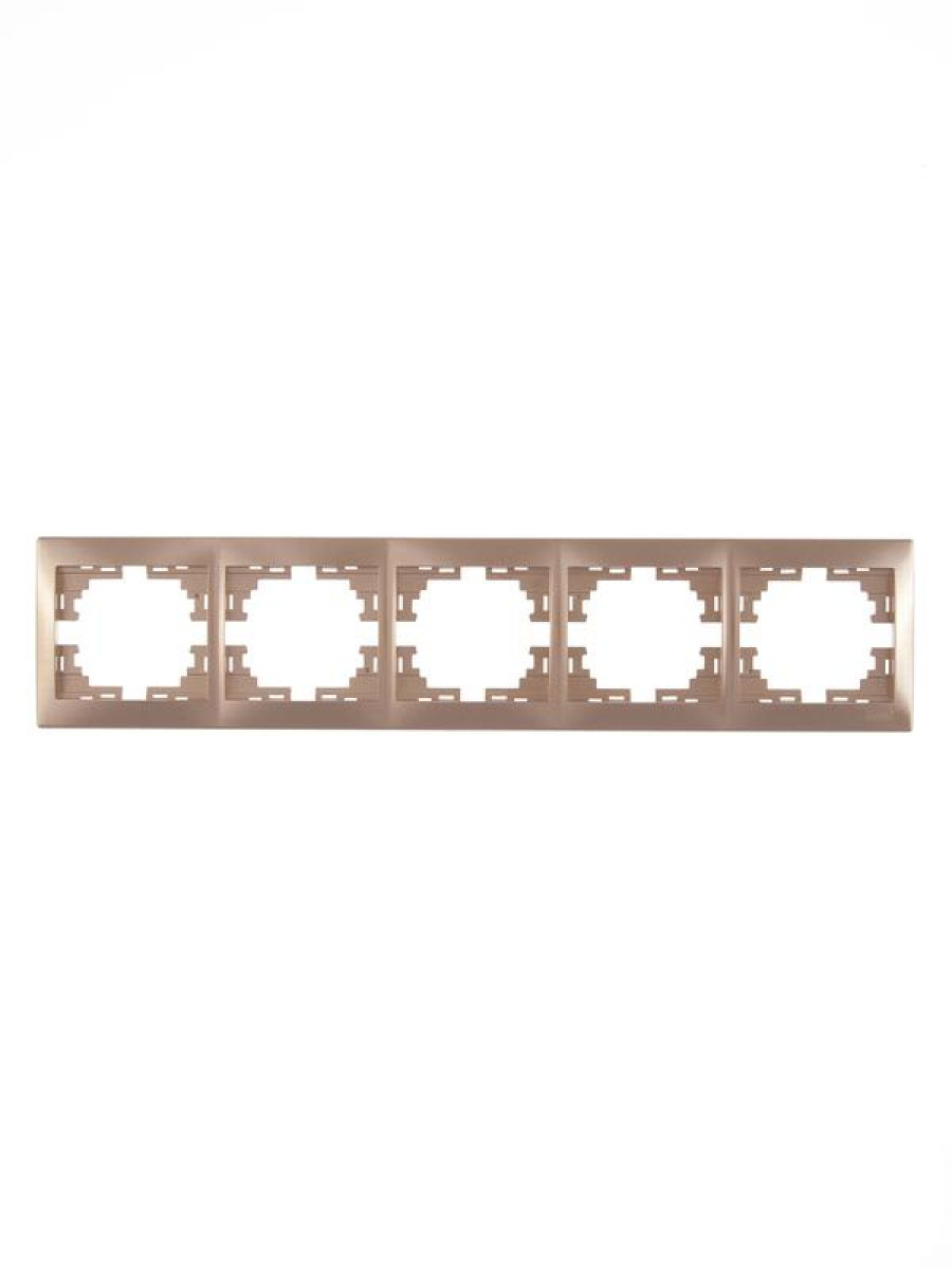 Изображение товара Рамки, декоративные элементы, основания для ЭУИ Lezard Рамка 5-м Mira горизонт. свет. корич.