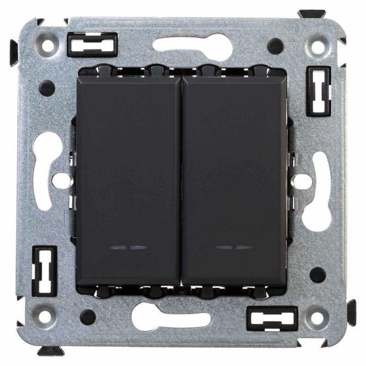 Изображение товара Выключатель 2-кл. СП Avanti Черный матовый DKC