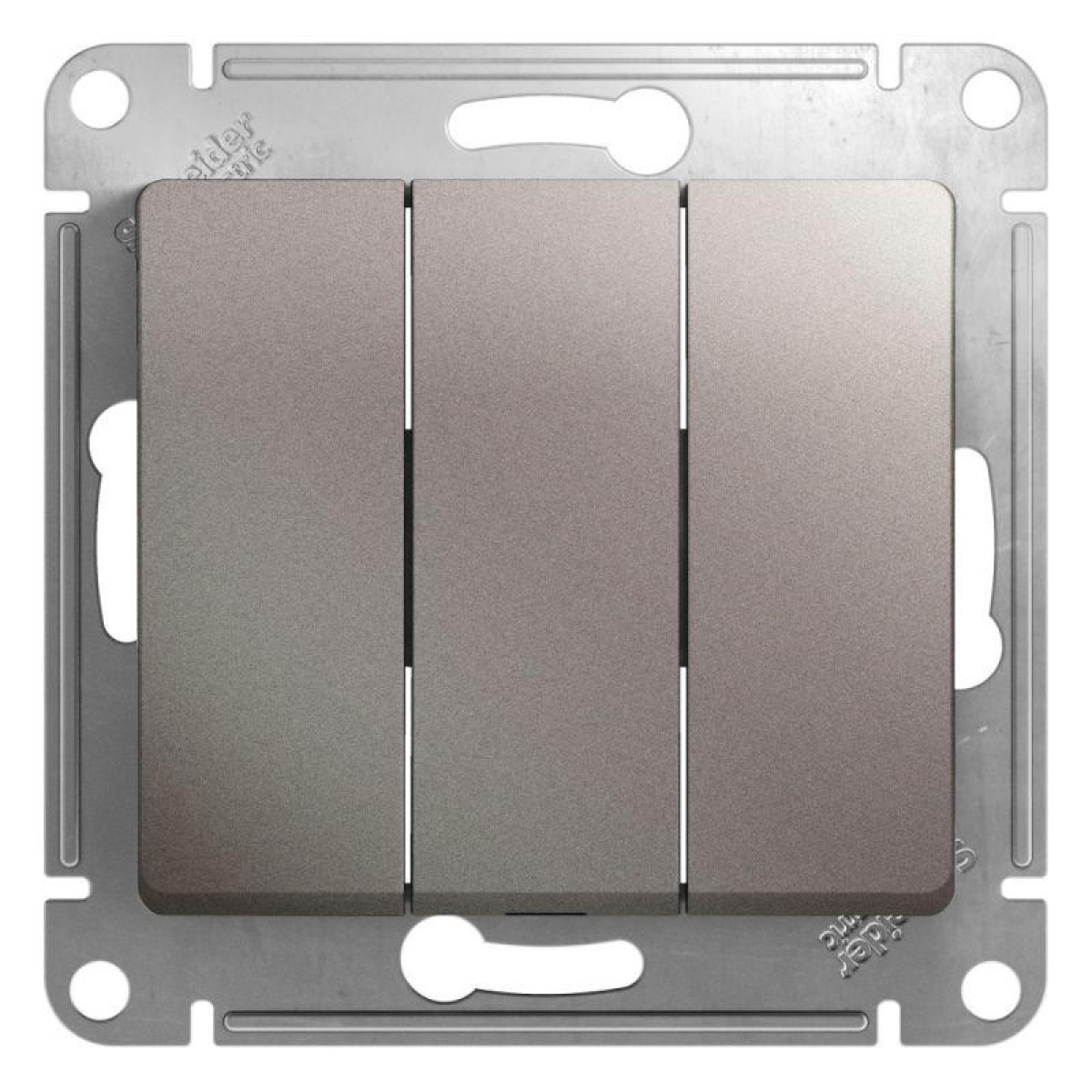 Изображение товара Выключатель 3-кл. СП Glossa 10А IP20 - надежный электро-механизм для скрытой установки