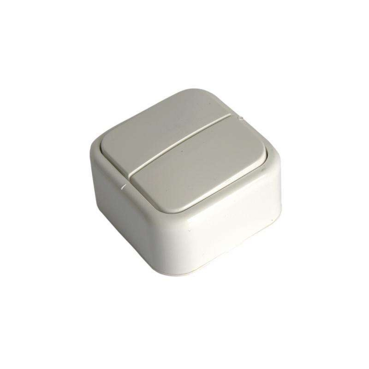 Изображение товара Выключатель 2-клавишный IP44 Белиз для освещения 10А с гарантией 1.5 года