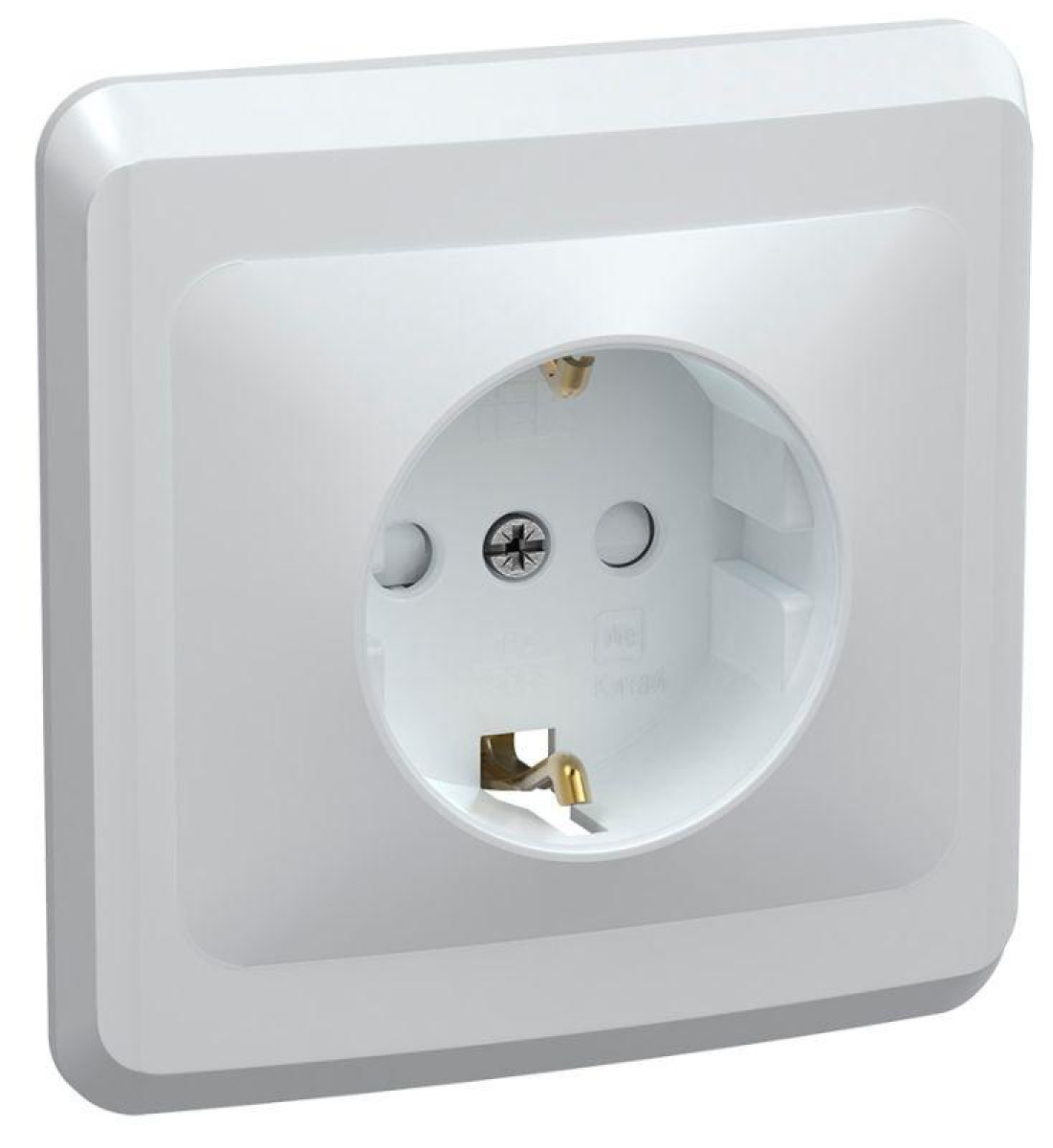 Изображение товара Розетки IEK Розетка 1-м СП Вега РСш10-3-ВБ с заземл. контактом и защ. штор 16А бел.