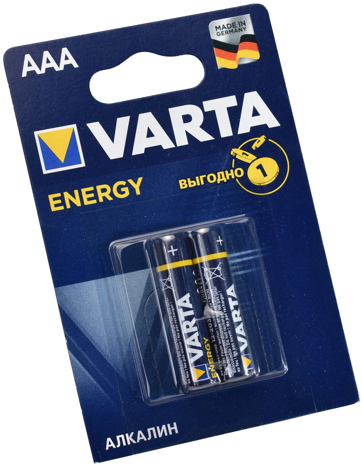Батарейки VARTA ENERGY AAA бл.2 цена и фото