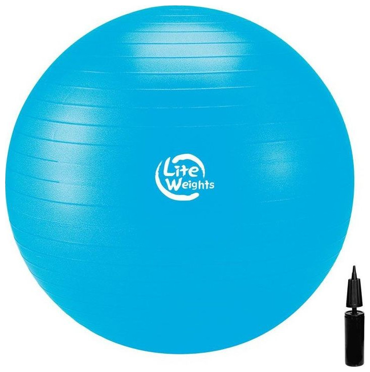 Мяч гимнастический Lite Weights 1867 LW (голубой) скакалка lite weights 3м 0148lw