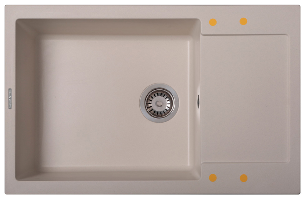 Изображение товара Кухонная мойка Zigmund & Shtain Rechteck 780.490 в ванильном цвете