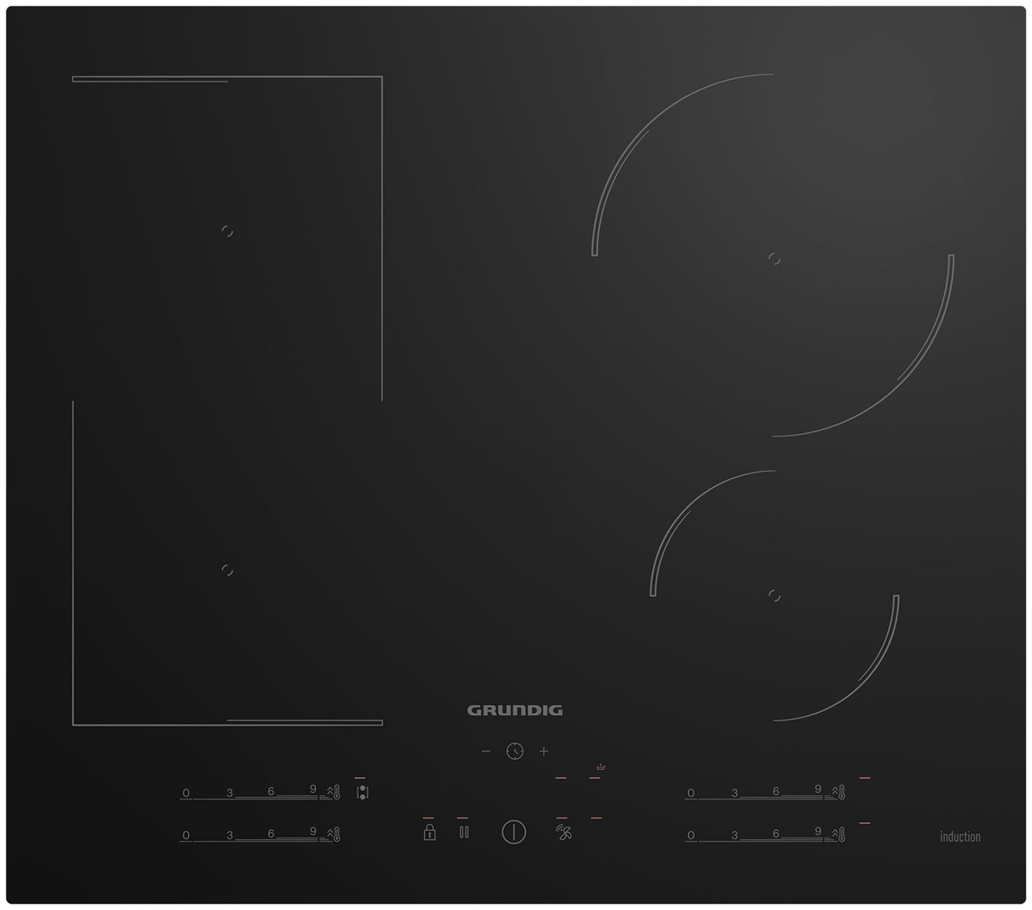 Изображение товара Индукционная варочная панель Grundig GIEI627474PN с функциями Boost и автоматическим режимом