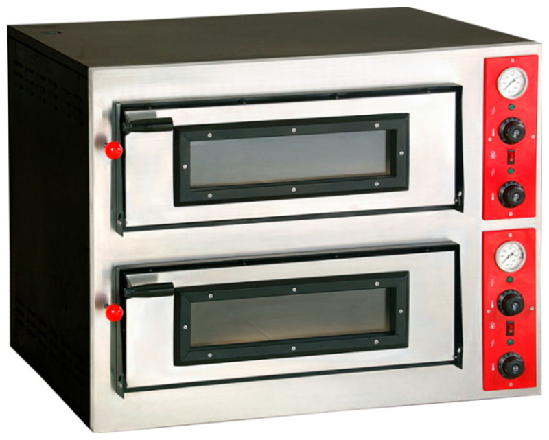 Изображение товара Печь для пиццы Viatto EPZ-8 двойная мощная от 9 кВт, равномерное пропекание
