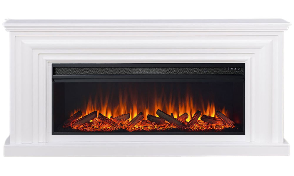 

Каминокомплект Elekam Vakanda, с очагом Pulsar 60, белый с черным