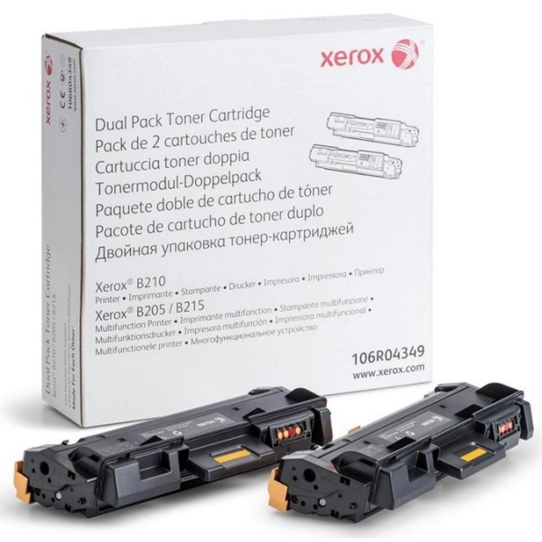 Изображение товара Лазерный картридж Xerox 106R04349 черный 6000 страниц для B205/B210/B215 Изображение товара Лазерный картридж Xerox 106R04349 черный 6000 страниц для B205/B210/B215