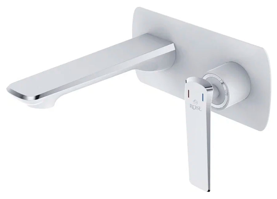 Изображение товара Смеситель для раковины Rose R13F белый хром встроенный керамический картридж