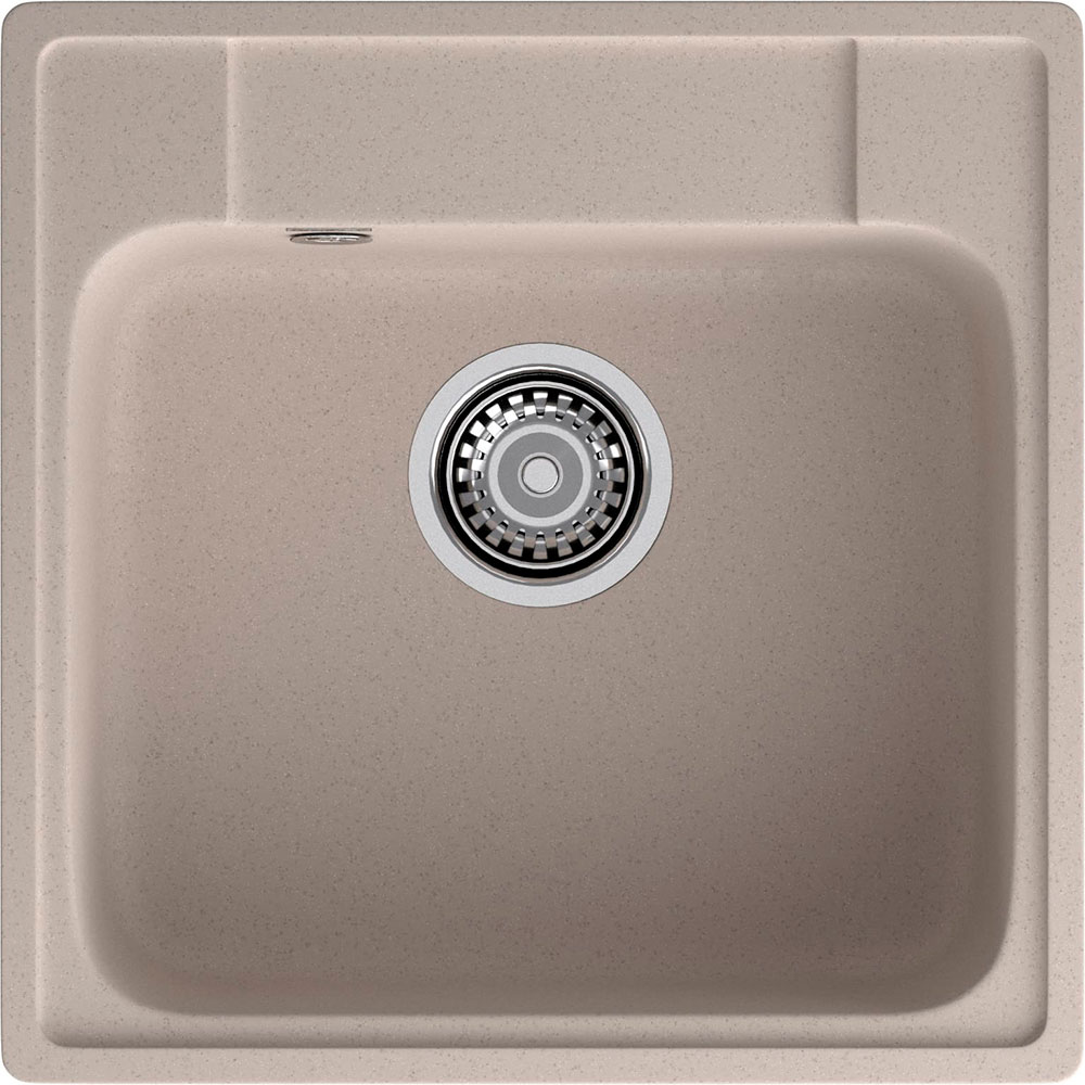 

Кухонная мойка GranFest QUARZ 48, 1-чаша, 480x480мм, песочный (48 песочный)