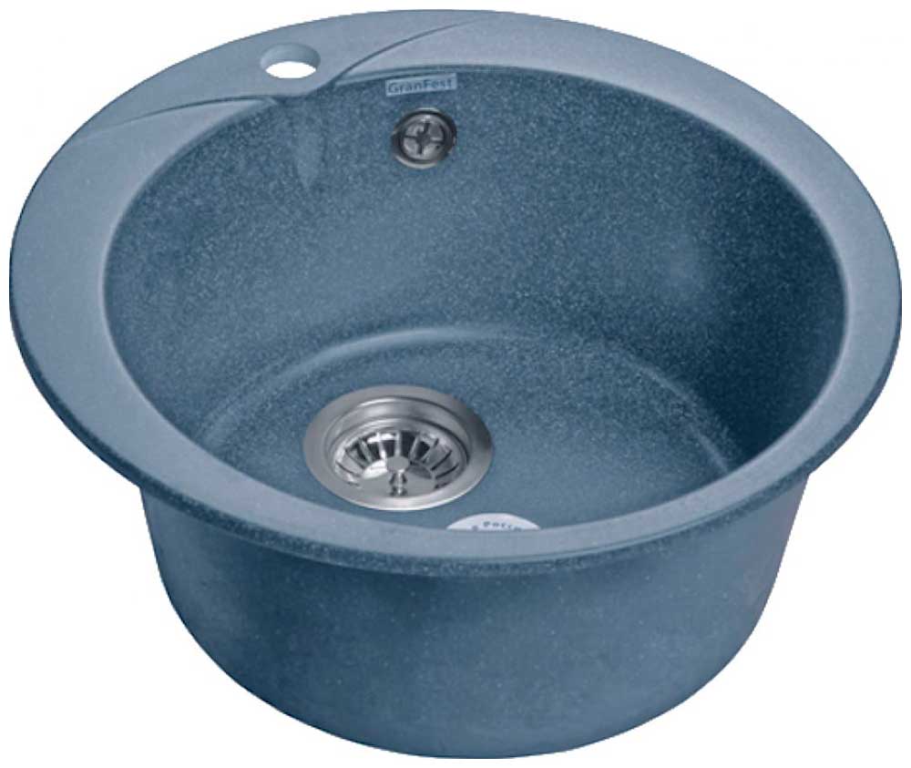 Изображение товара Кухонная мойка GranFest RONDO 480 1-чаша круглая графитовая Россия