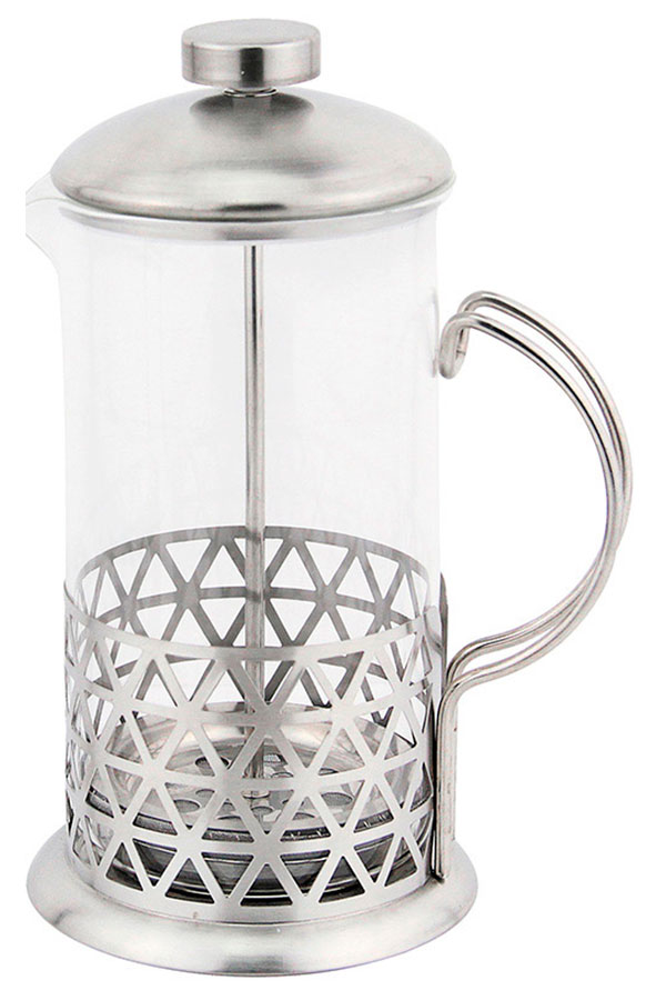 

Френч-пресс Mallony Rombo, 600 мл (005486), Серебристый