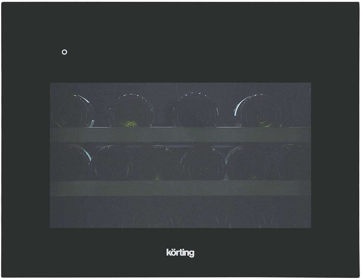 Изображение товара Встраиваемый винный шкаф Korting KFW 501 SL GN 28 бутылок с УФ-стеклом