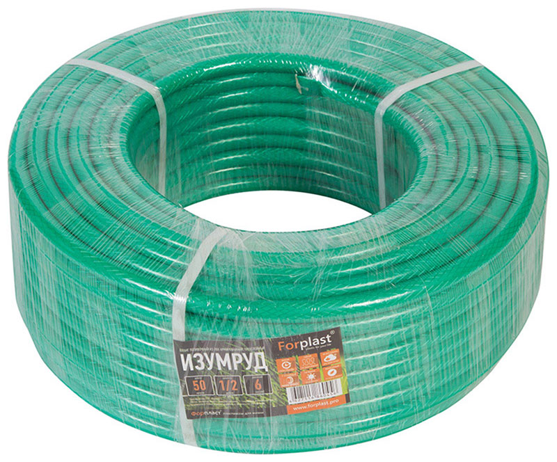 Изображение товара Шланг ПВХ ForPlast Изумруд, армированный, 1/2", 50 м (005248)