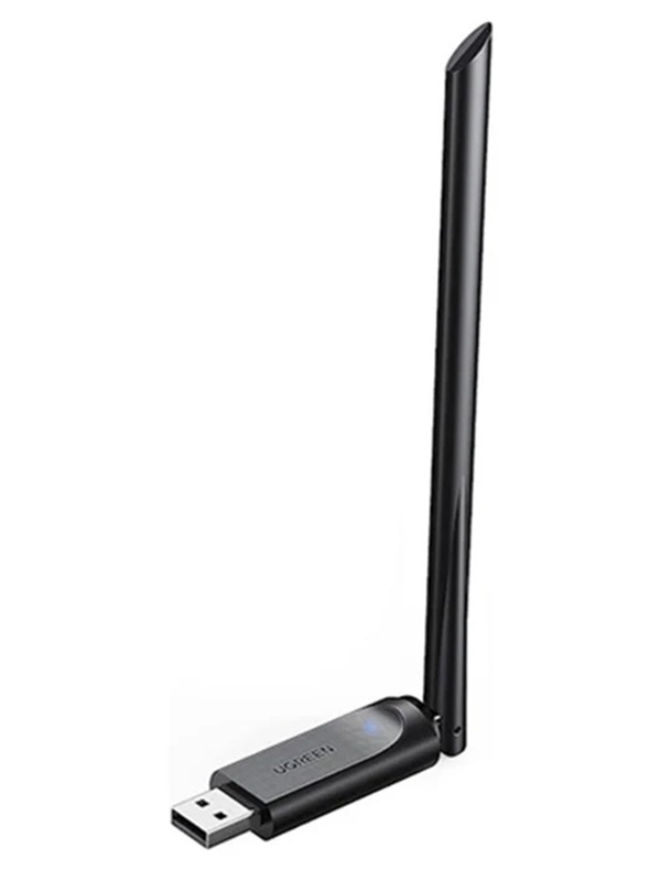 Изображение товара Адаптер двухдиапазонный Ugreen CM496 (90339) AC650 High-Gain Dual Band Wireless USB Adapter, черный