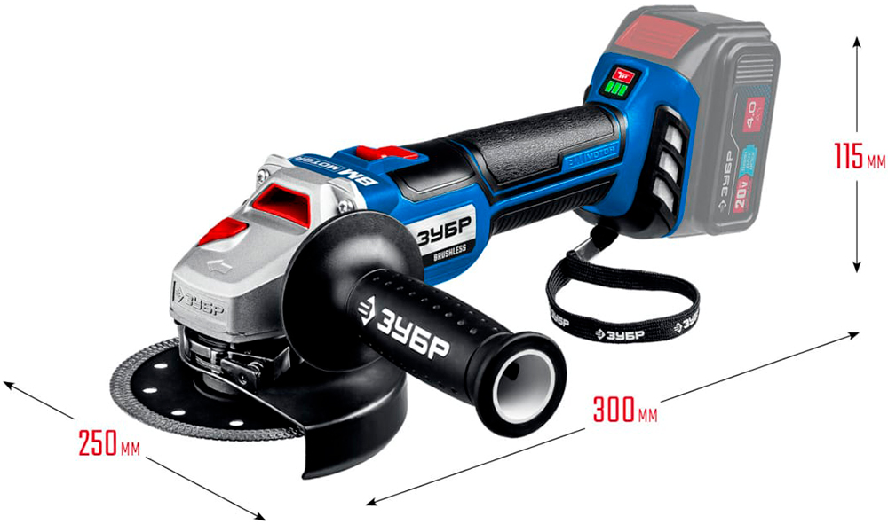

Угловая шлифовальная машина (болгарка) Зубр Т7, 20 В, 125 мм, без АКБ, Профессионал (AB-125)
