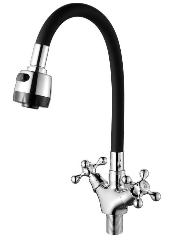 Изображение товара Кухонный смеситель D-lin с гибким изливом и двумя режимами струи