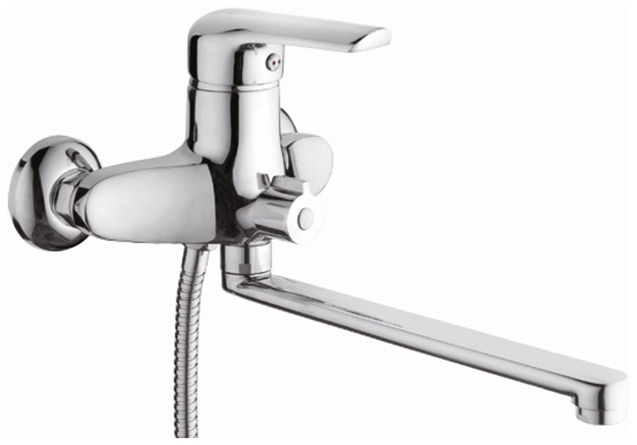 Изображение товара Смеситель для ванны D-Lin D146406 хромированный с душевым гарнитуром