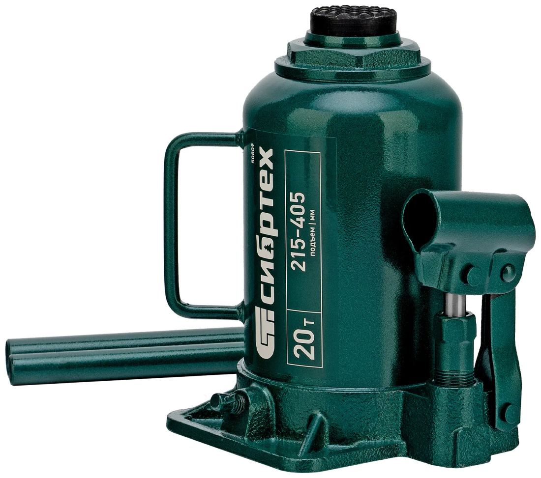 Изображение товара Гидравлический бутылочный домкрат Сибртех 20 т 215-405 мм для ремонта авто