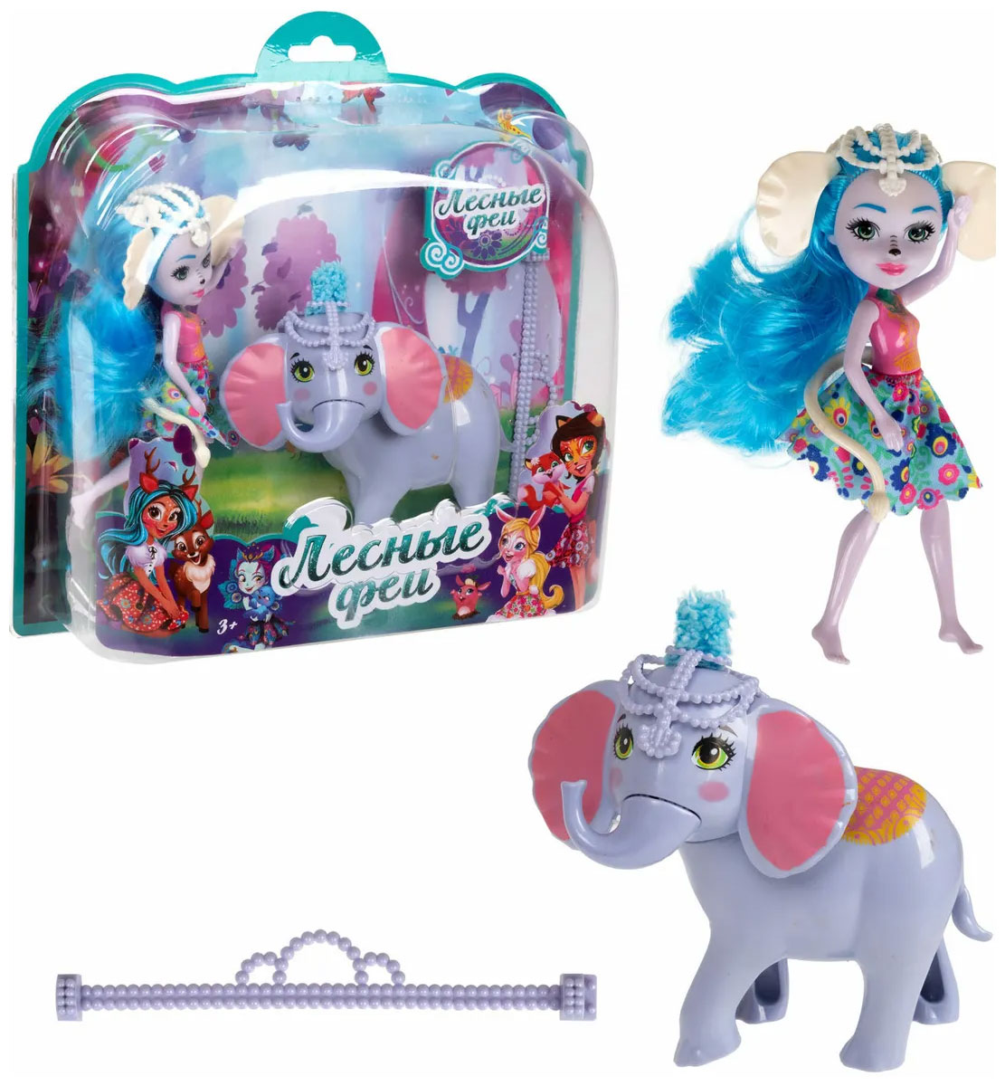 Изображение товара Кукла модельная 1 Toy Лесные Феи со слоником 16 см для девочек от 3 лет