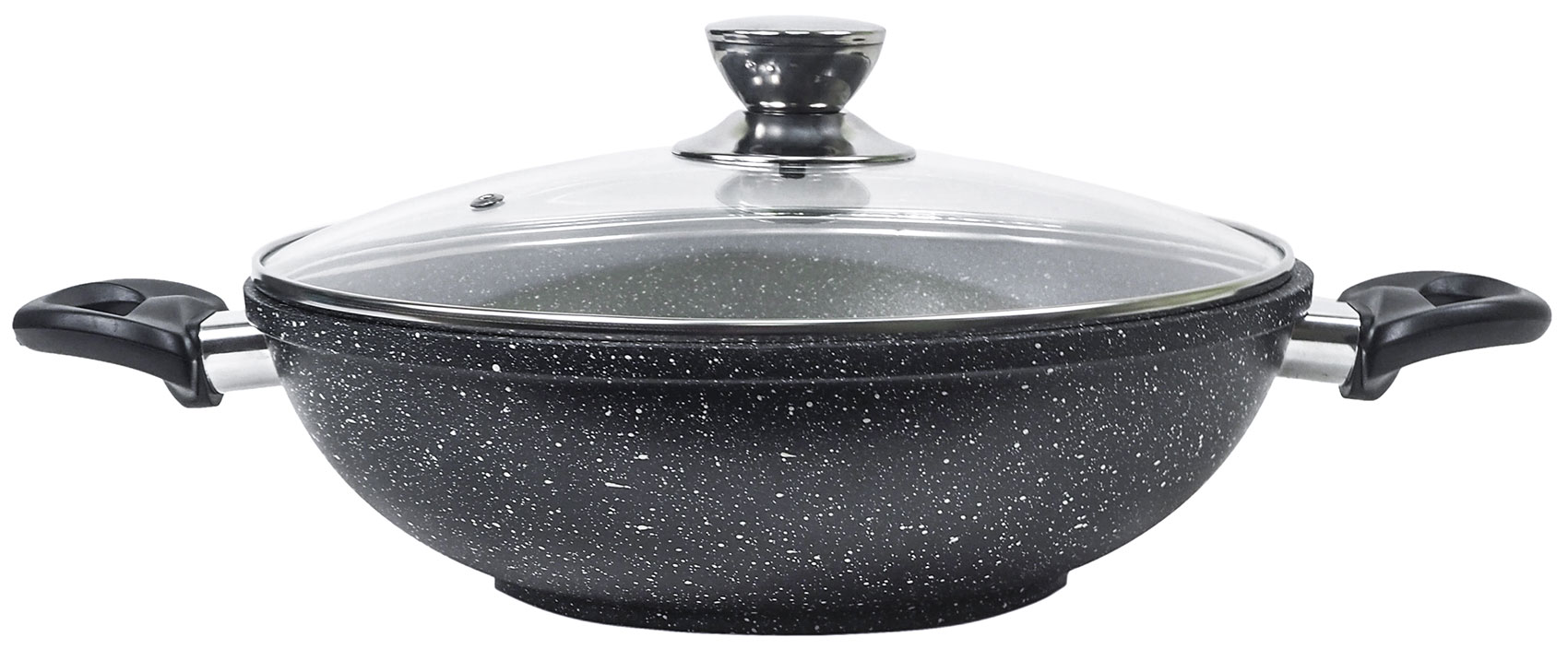 Изображение товара Сотейник-ВОК с крышкой и съемной ручкой Panairo Raitens induction, 28 см (Rai-SOT.WO-28-S2-K.Chr-I)