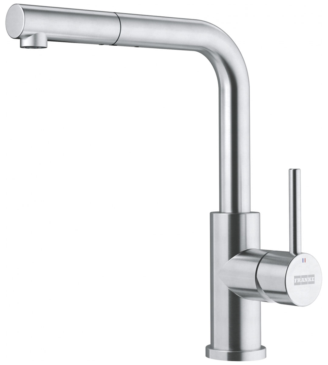 Изображение товара Кухонный смеситель Franke Smart Glenda с выдвижным шлангом из нержавеющей стали