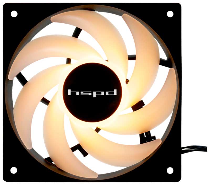 Изображение товара Вентилятор для корпуса HSPD M1 ARGB 120mm black (M1-1201BK-ARGB)