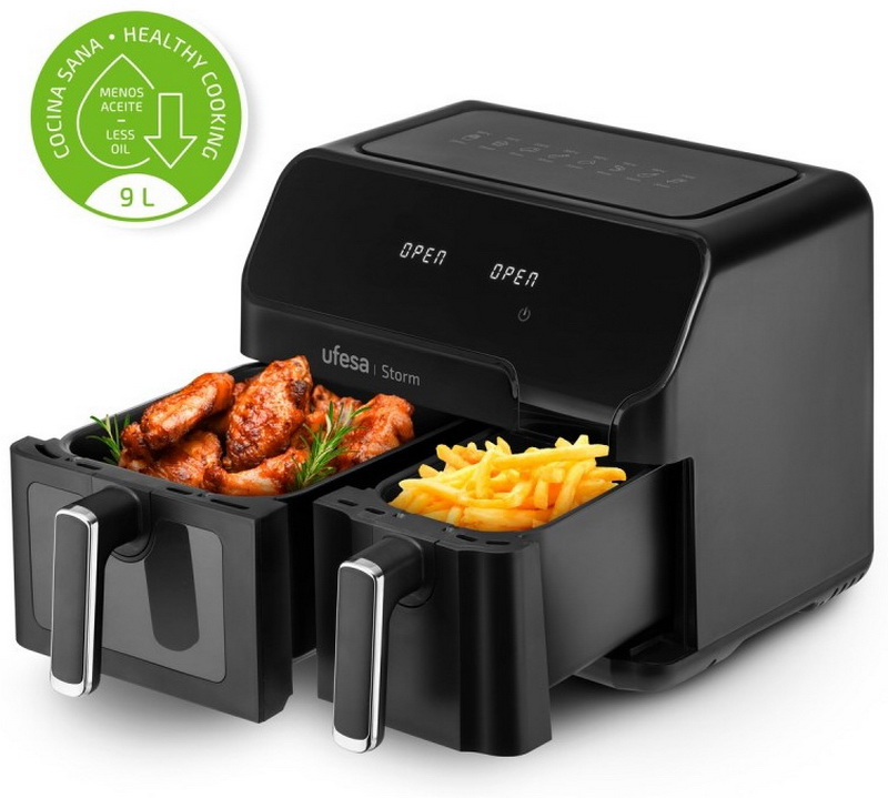 Изображение товара Аэрогриль Ufesa Storm с двумя зонами 8 программ 2700 Вт черный