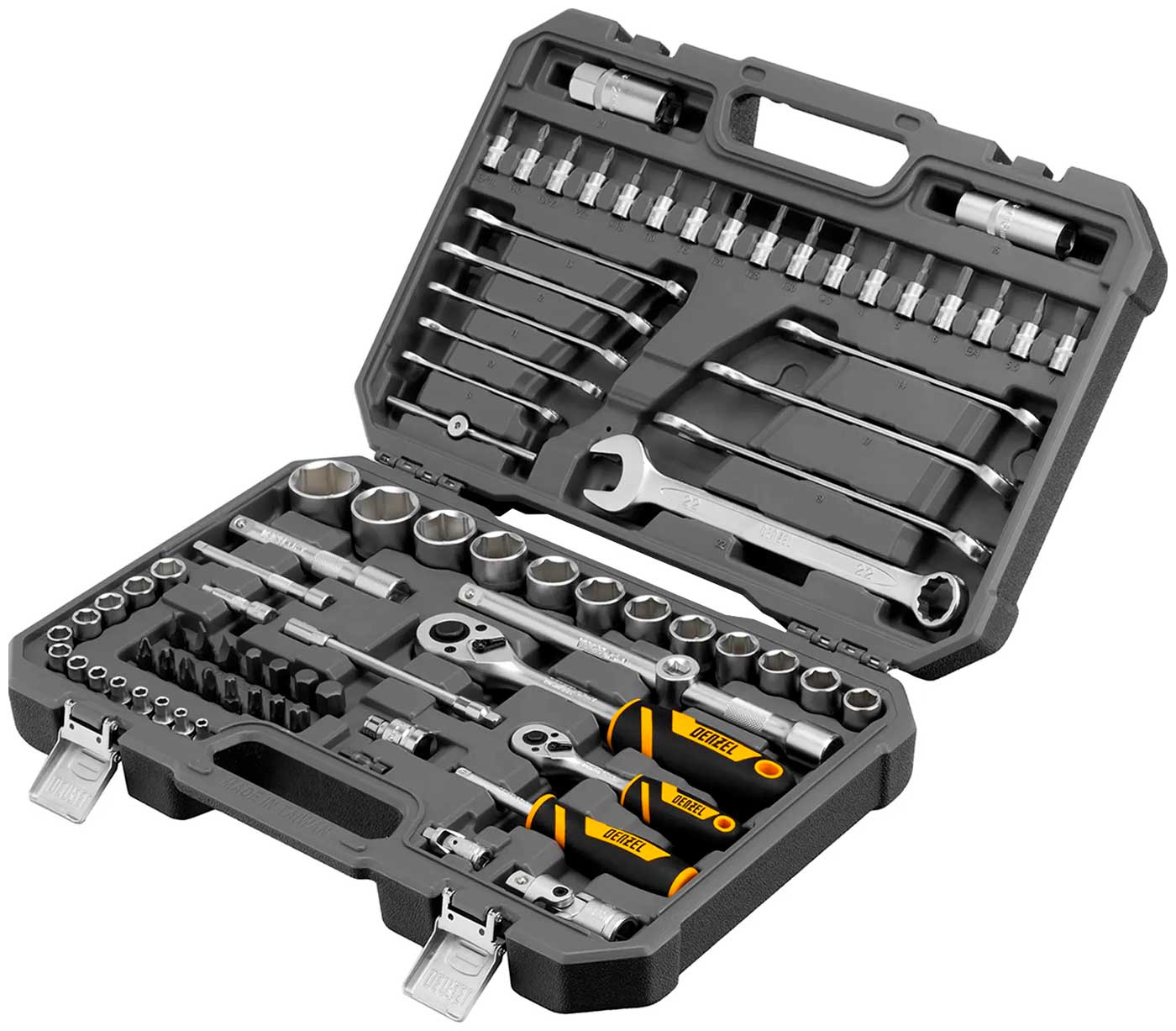 Изображение товара Набор инструментов Denzel 15809 профессиональный 82 предмета в кейсе