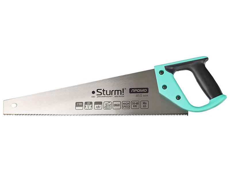 Изображение товара Ножовка по дереву Sturm! 450 мм, 7TPI 2D промо (1060-22-450SP)