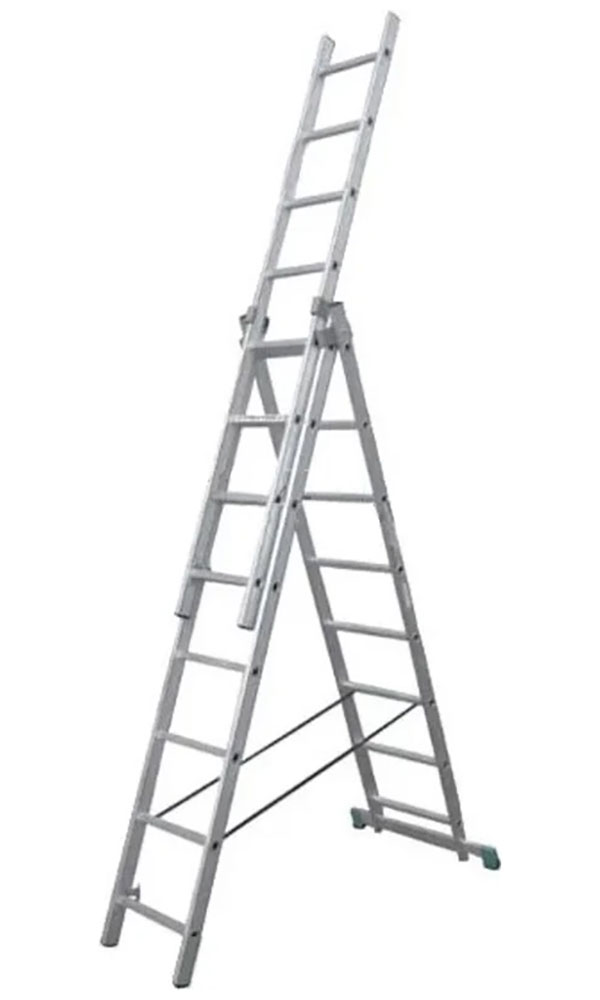 Изображение товара Алюминиевая лестница Startul PRO 3 секции 24 ступени 8 метров Россия