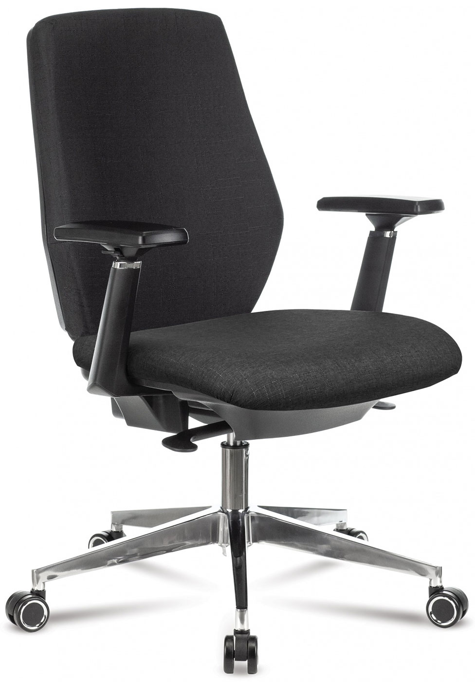 Изображение товара Кресло Бюрократ CH-545/LUX офисное черное с регулировками и алюминиевым основанием