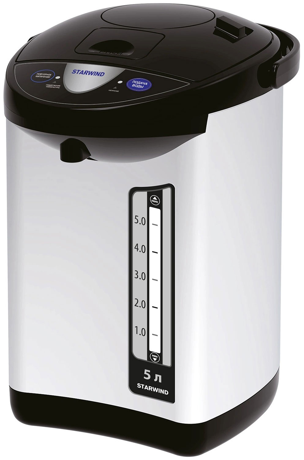 Изображение товара Термопот Starwind STP5741 5 литров, мощность 800 Вт, ручка, блокировка