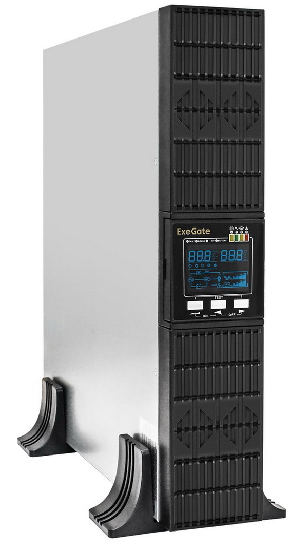 Изображение товара Источник бесперебойного питания ExeGate ULS-575-10kVA LCD AVR USB RS232 SNMP 2U