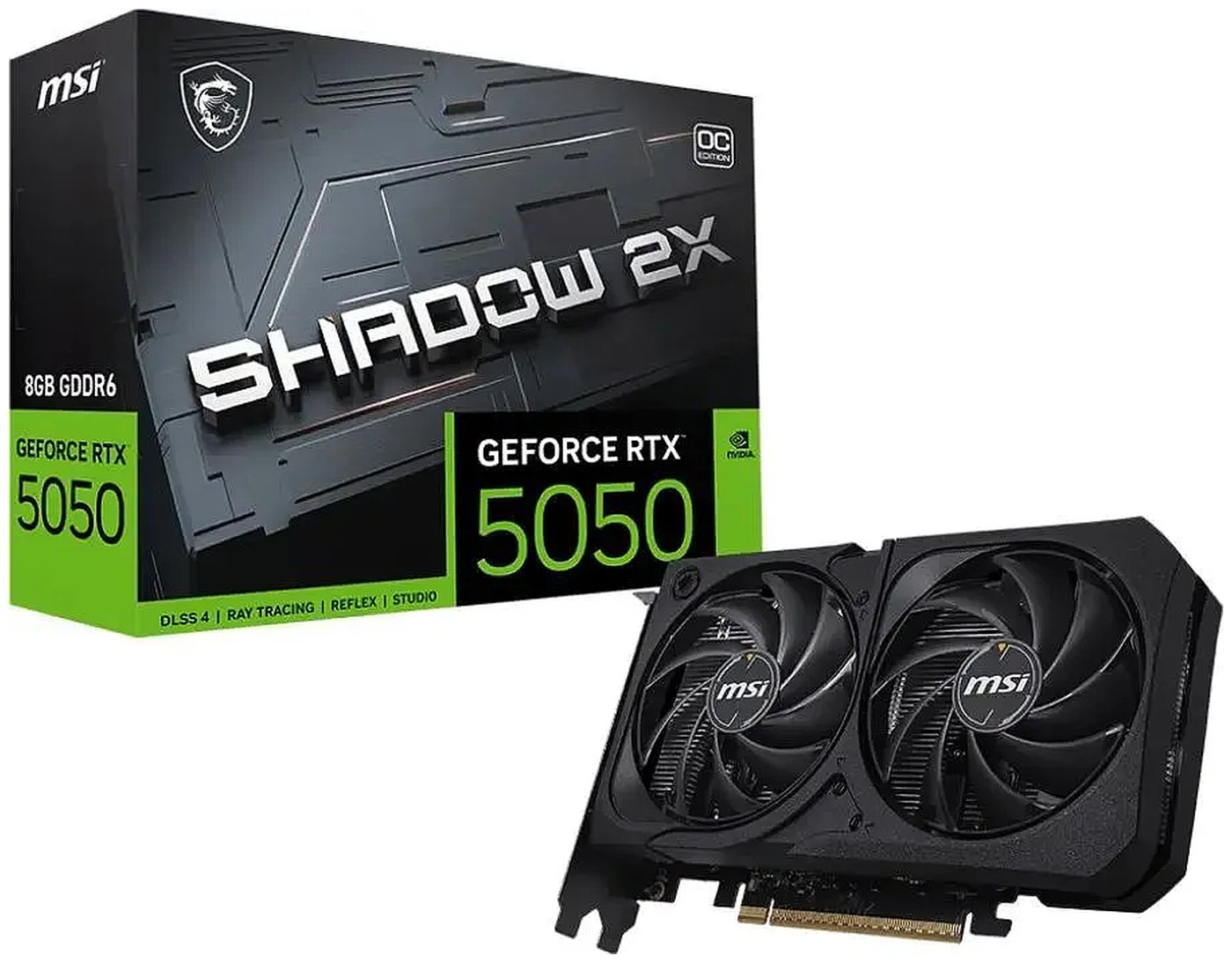 Изображение товара Видеокарта MSI GeForce RTX 5050 Shadow 2X 8ГБ для игр и графики Изображение товара Видеокарта MSI GeForce RTX 5050 Shadow 2X 8ГБ для игр и графики