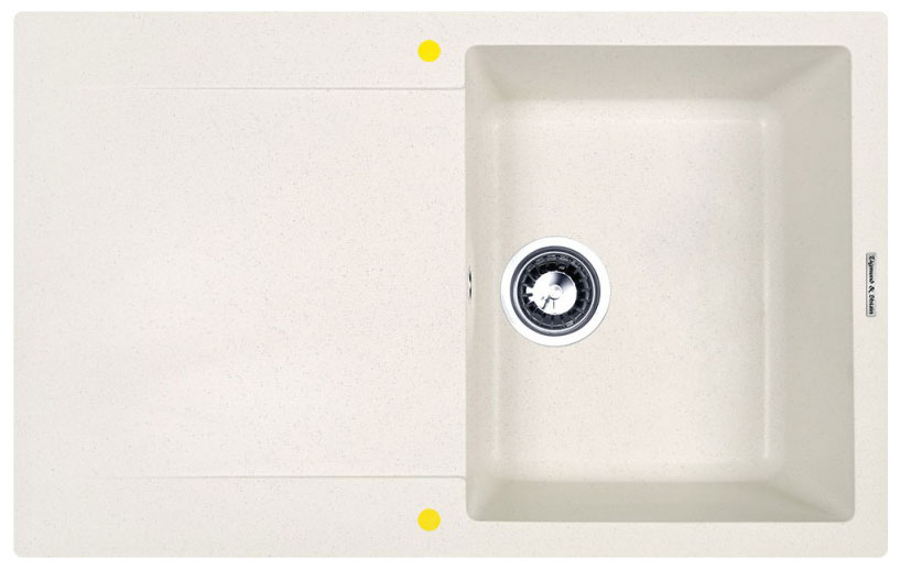 Изображение товара Кухонная мойка Zigmund Shtain RECHTECK 775 из искусственного гранита каменная соль