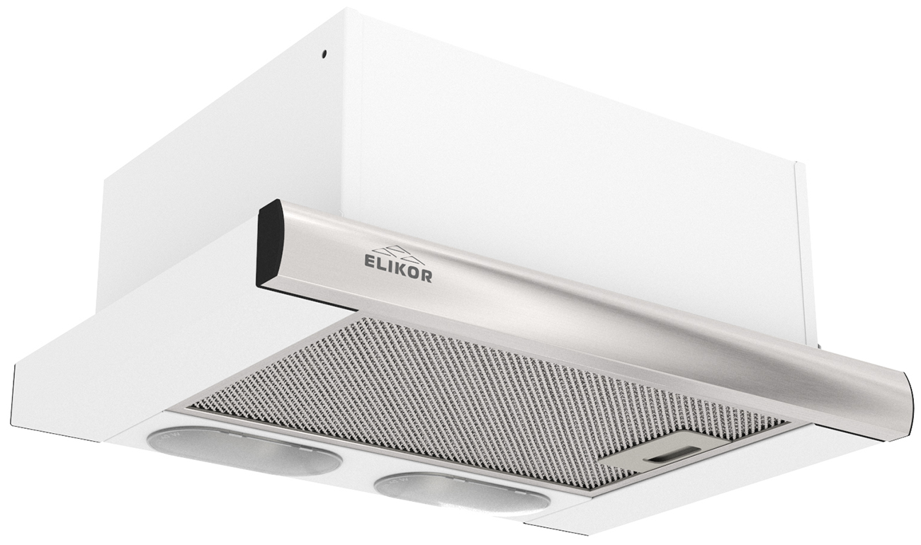 Изображение товара Вытяжка кухонная Elikor Интегра 45П-400-В2Л КВ II М-400-45-280 белая нержавеющая сталь