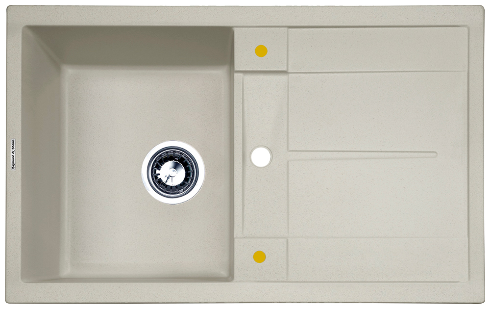 Изображение товара Кухонная мойка Zigmund & Shtain Rechteck 780 из искусственного гранита, песочного цвета