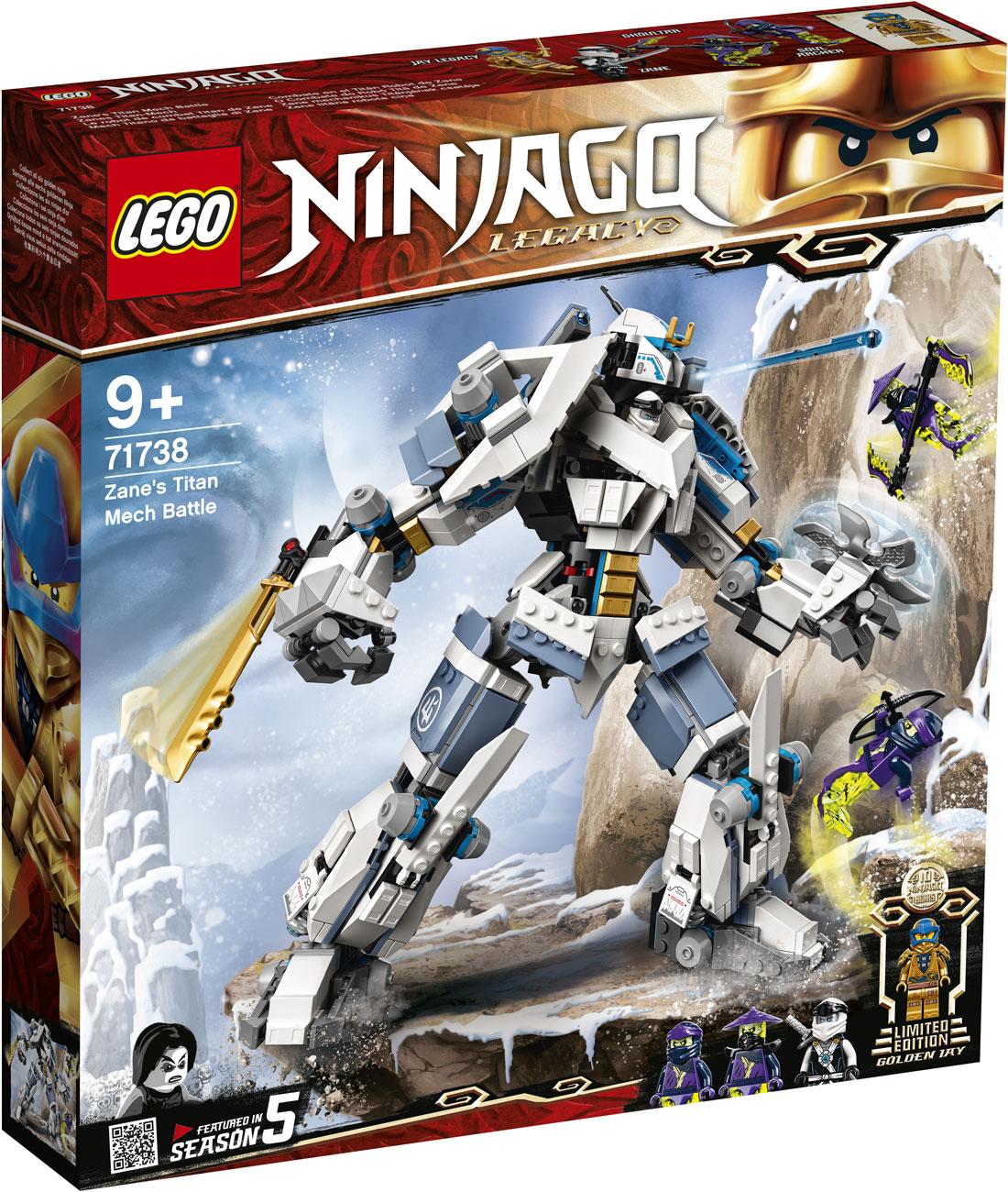 конструктор lego ninjago 71719 бронированный носорог зейна 616 дет Конструктор Lego Ninjago ''Битва с роботом Зейна''