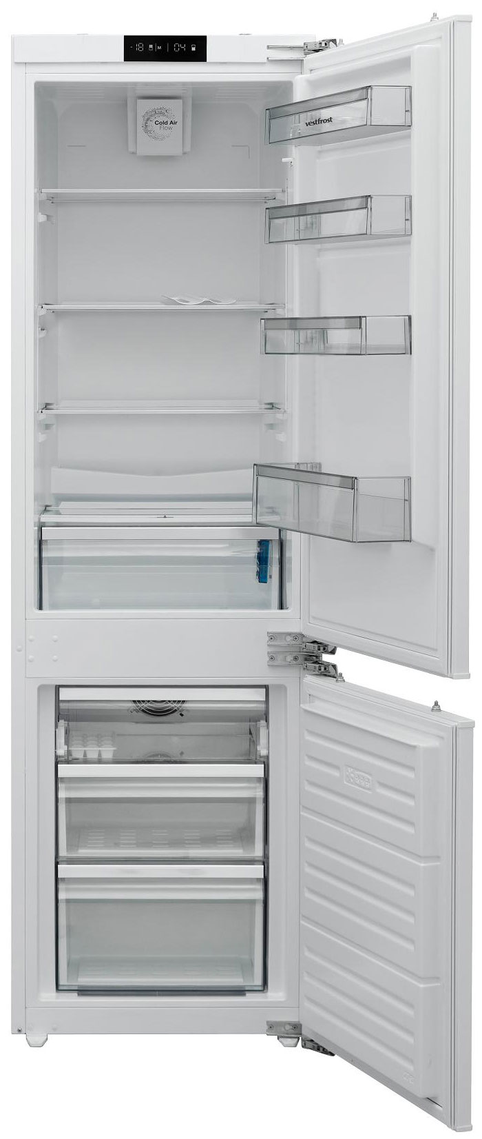 Встраиваемый двухкамерный холодильник Vestfrost VFBI17F00 встраиваемый двухкамерный холодильник ascoli adrf310webi