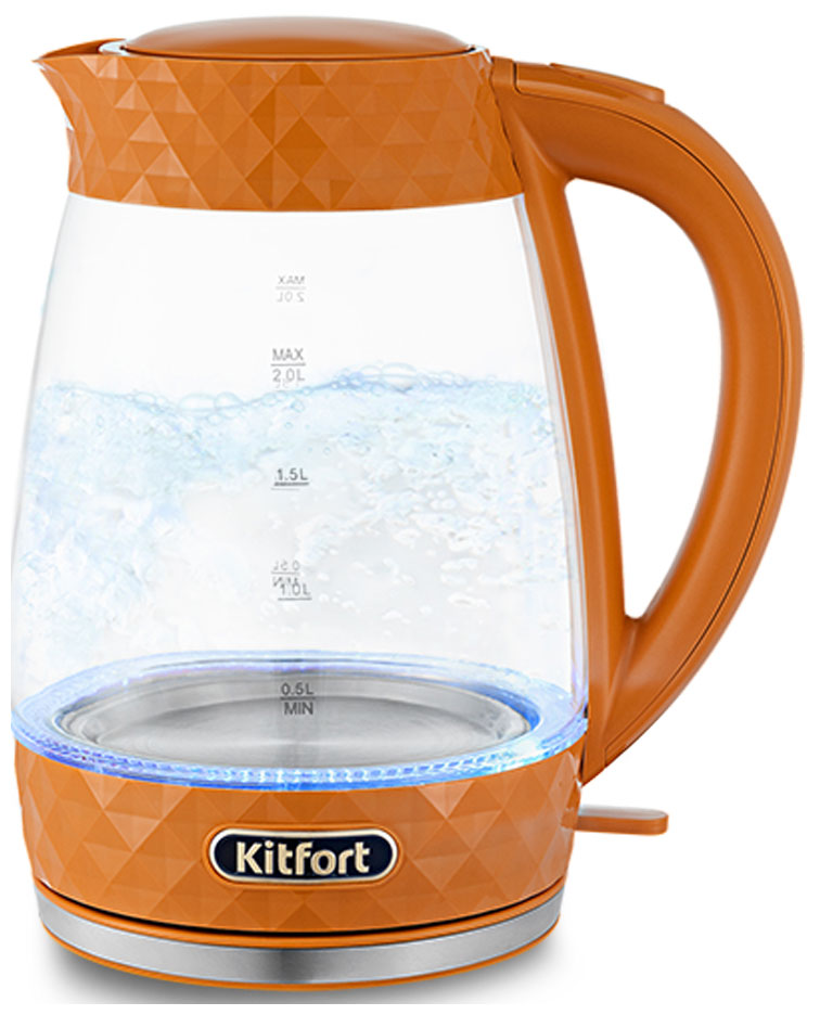 Чайник электрический Kitfort КТ-6123-4 оранжевый