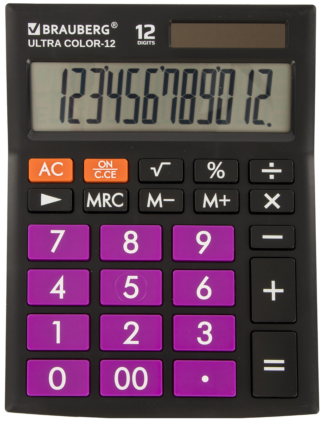 

Калькулятор настольный Brauberg ULTRA COLOR-12-BKPR ЧЕРНО-ФИОЛЕТОВЫЙ, 250501, Черный/фиолетовый